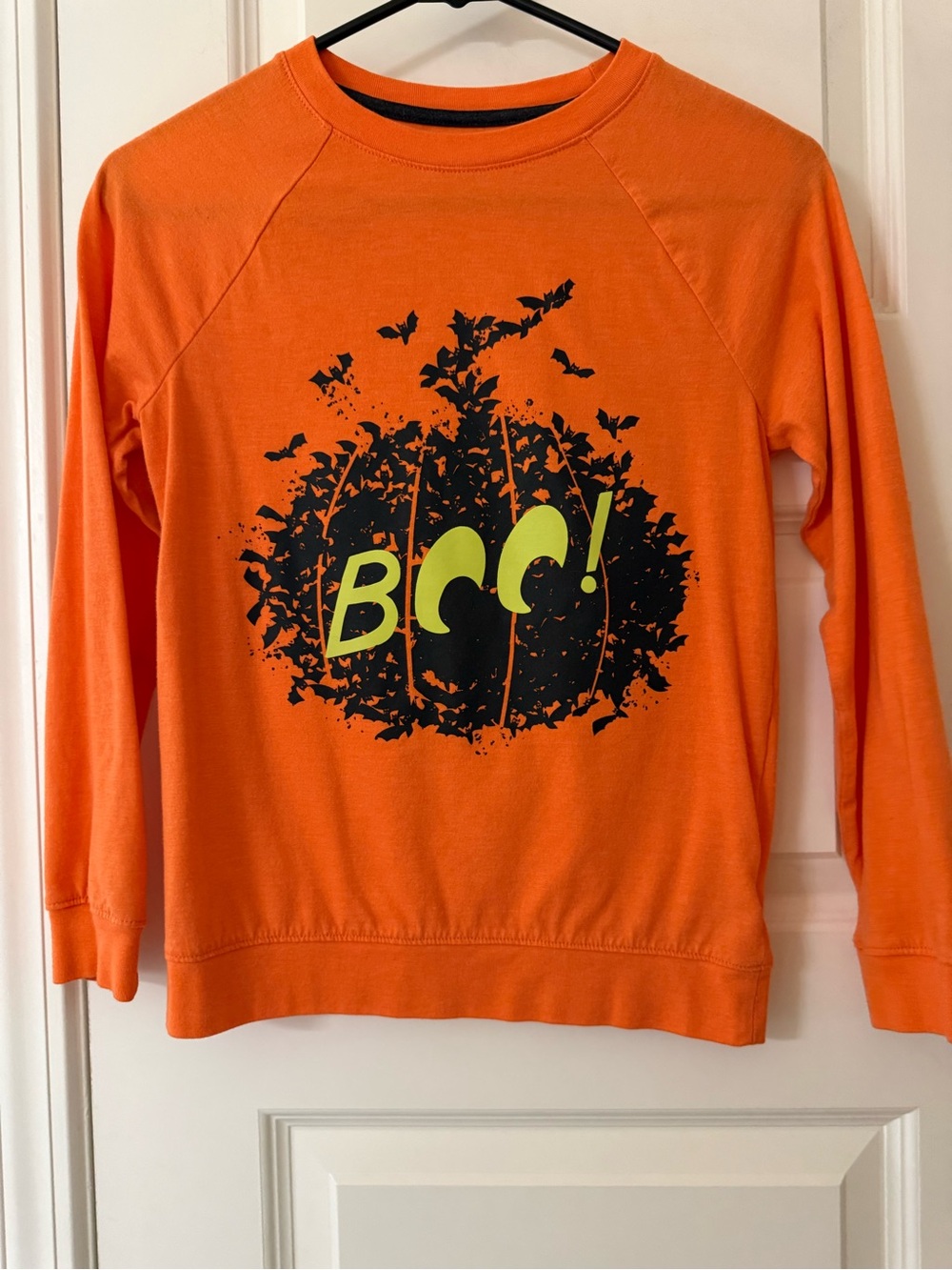 Cat & Jack Kids Size M (8/10) Halloween Pumpkin Bats Sweatshirt